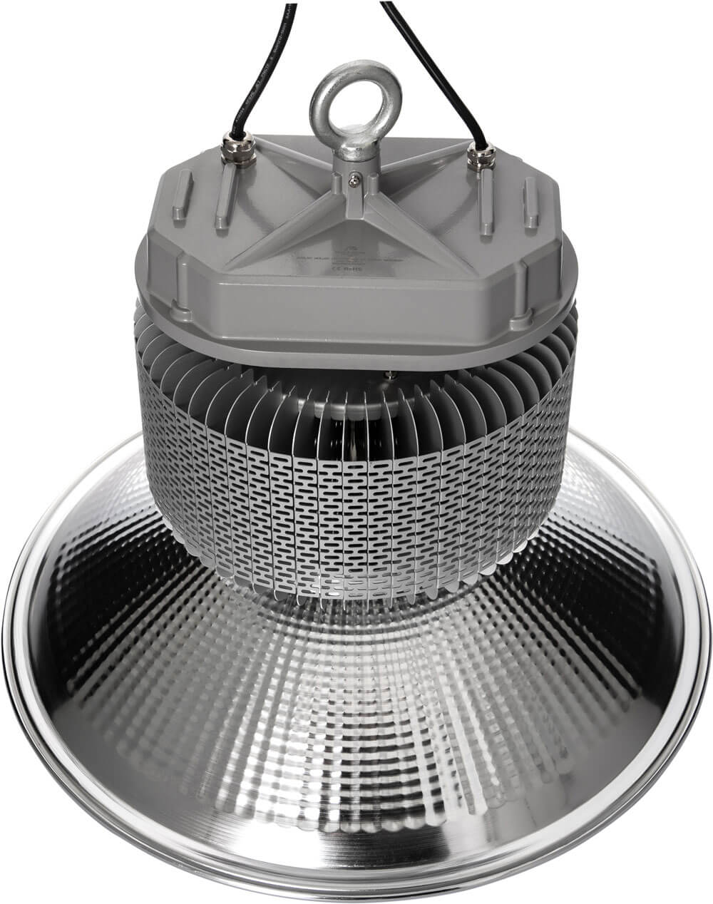 Design LED Hallenstrahler AML-HB mit Schirm von oben betrachtet