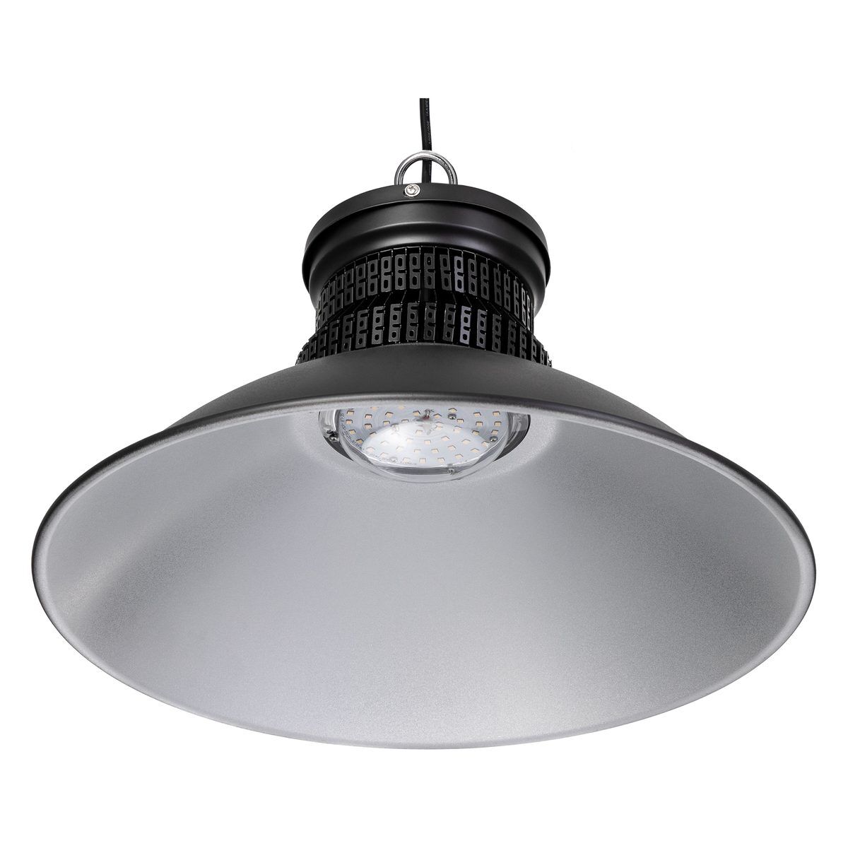 LED Hallenstrahler im Retro-Design AML® HBB2-60 von unten mit hellem Reflektor und zentralem LED-Modul