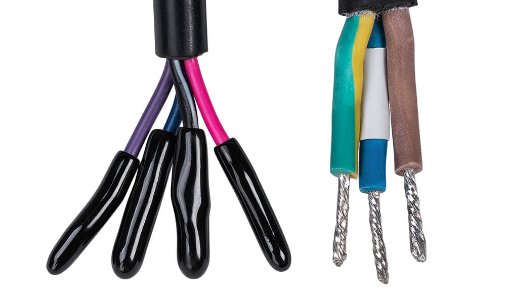 LED Hallenstrahler AML® GE2-300 DA - DALI, 41.250lm, 300W, 4.000K, IP65, 5 Jahre Garantie 4 Detaillierte Ansicht der DALI Phasen und Kabel des LED Hallenstrahlers AML-GE2.