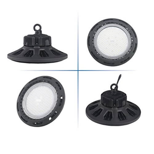 LED Hallenstrahler AML® GE-200 D - dimmbar, 27.000lm, 200W, 4.000K, IP65, 5 Jahre Garantie 3 Verschiedene Ansichten des LED Hallenstrahlers AML-GE